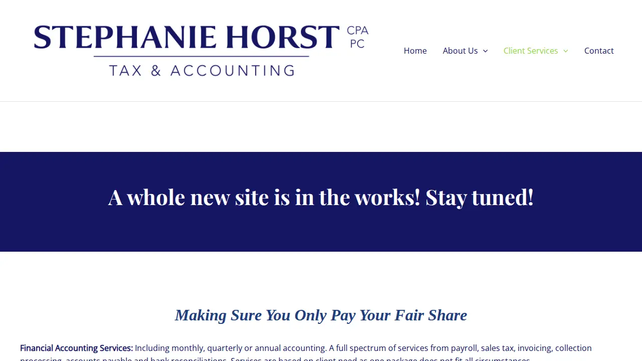 Stephanie Horst CPA, PC page