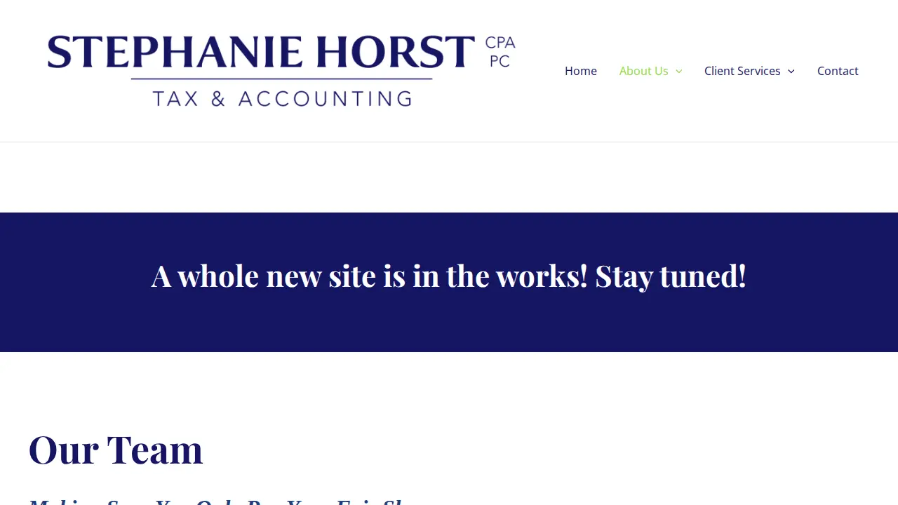 Stephanie Horst CPA, PC page