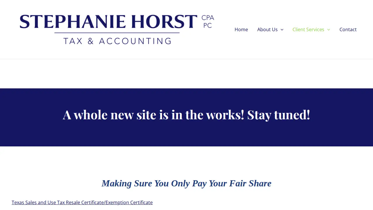 Stephanie Horst CPA, PC page