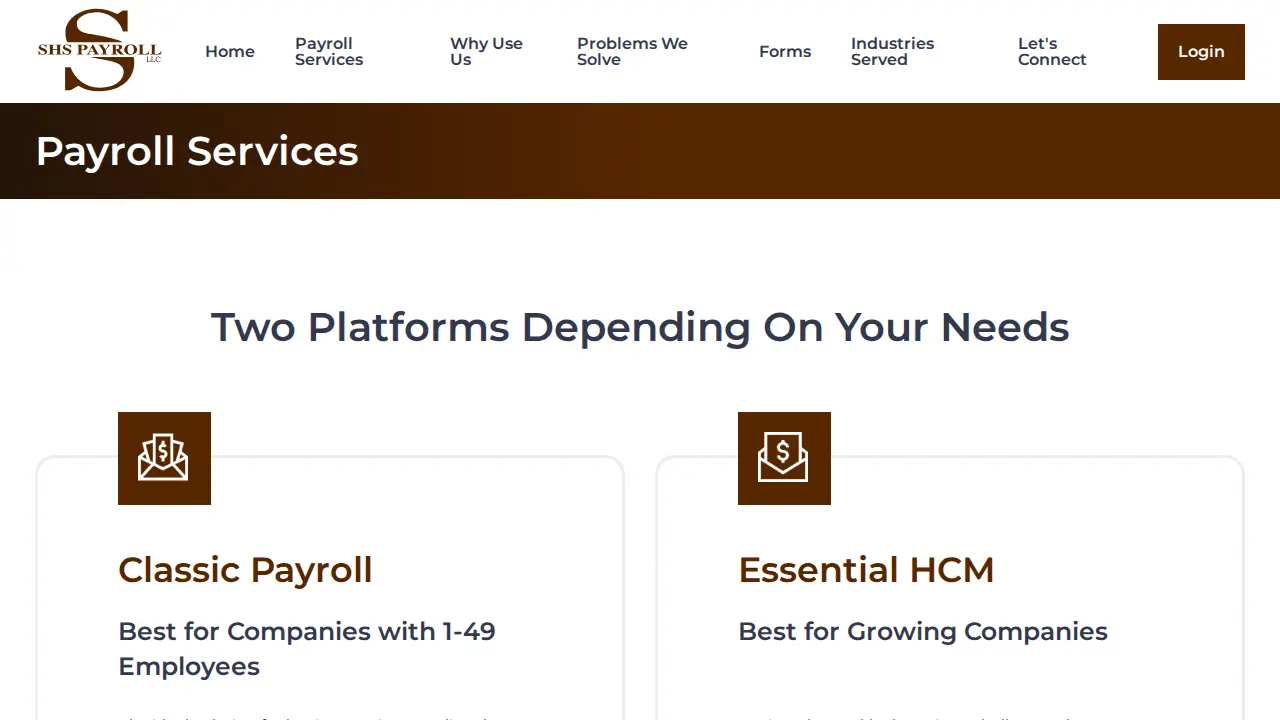 SHS Payroll, LLC page