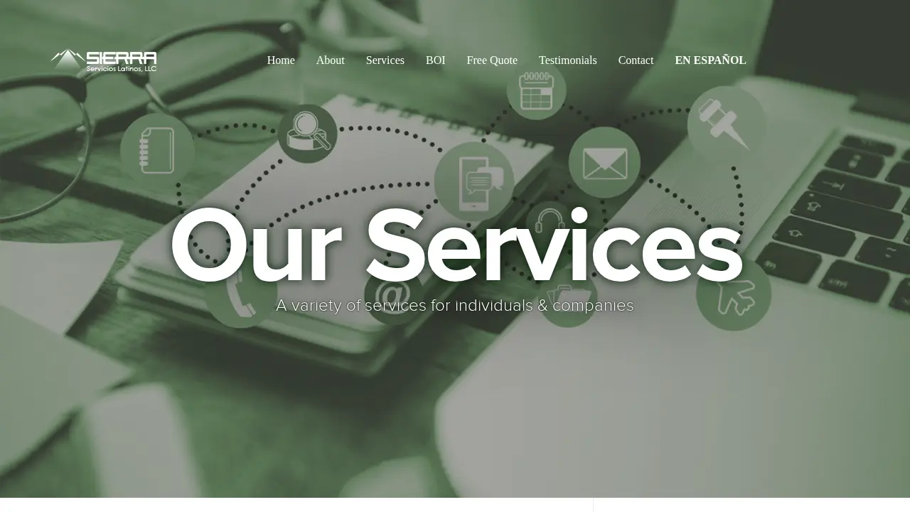 Sierra Servicios Latinos, LLC page