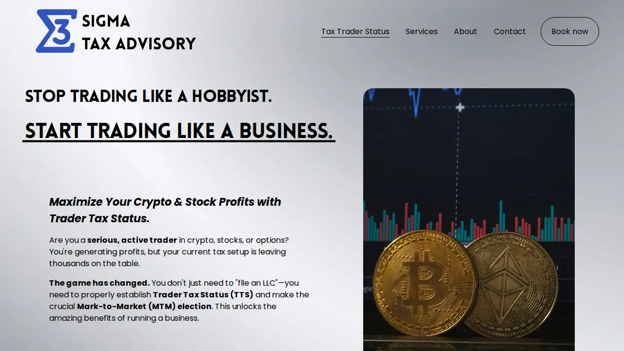 Sigma 3 Tax Advisory page