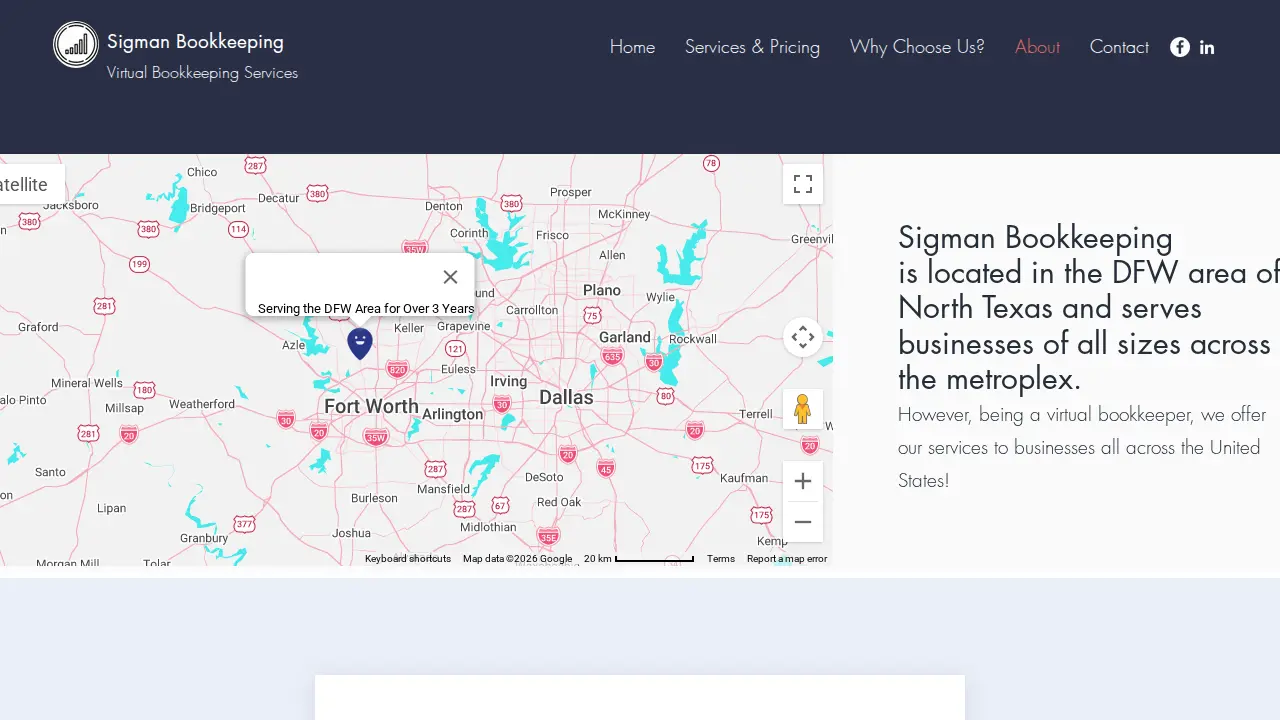 Sigman Bookkeeping page