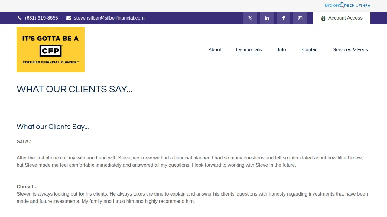 Steven Silber, CFP , CLTC page