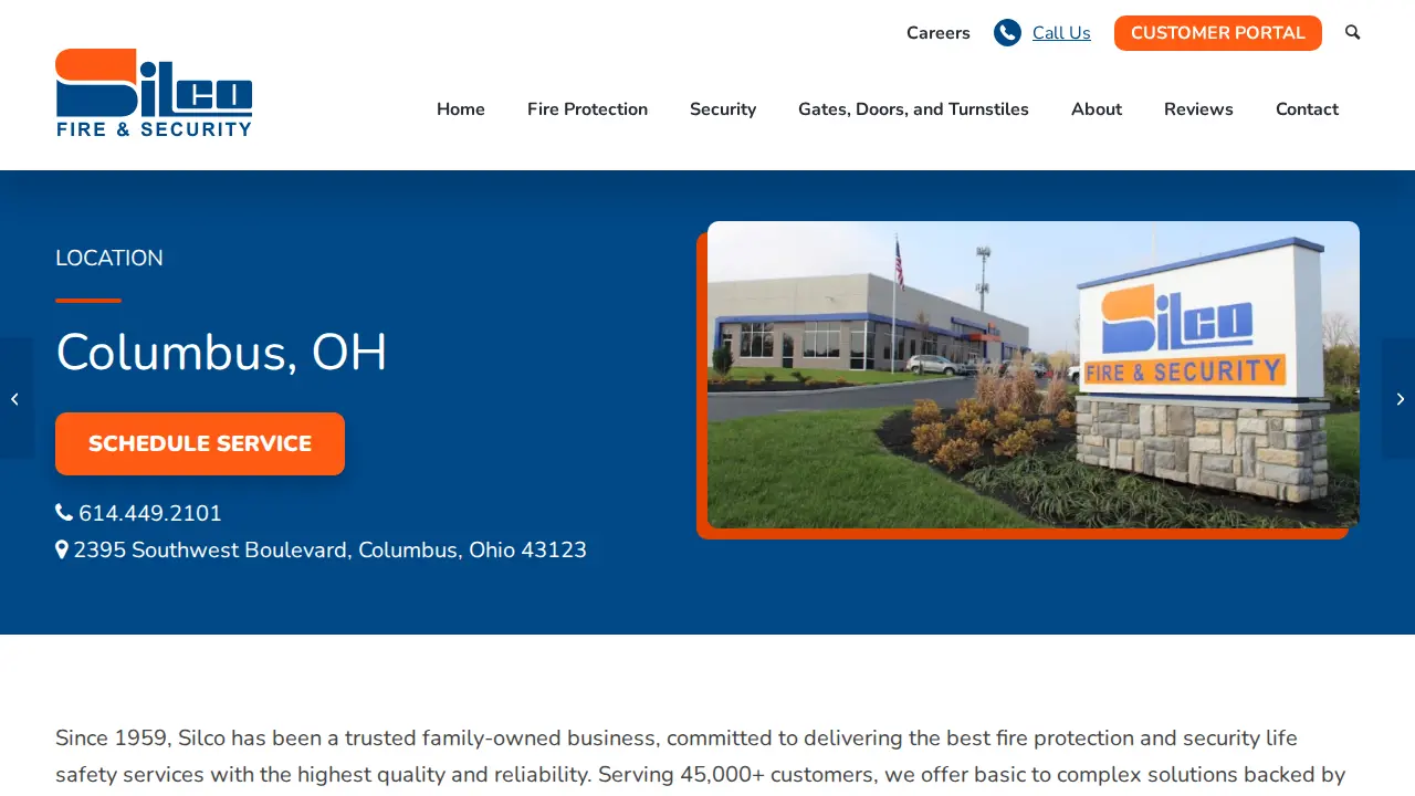 Silco Fire & Security Columbus website