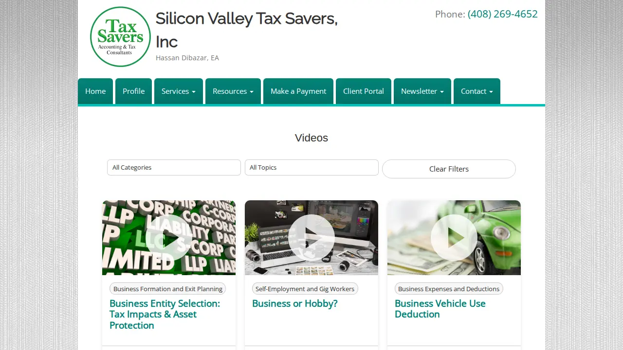 Tax Savers page