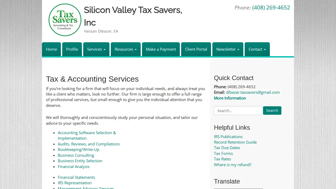 Tax Savers page