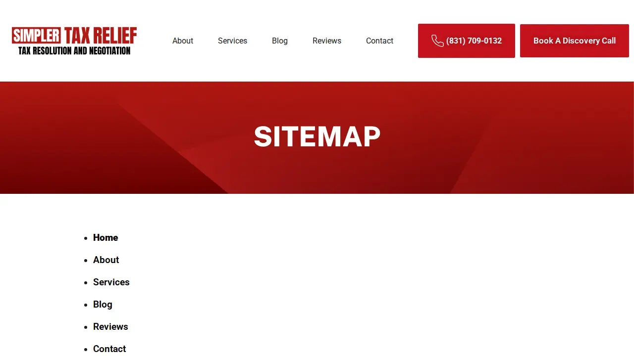Simpler Tax Relief page