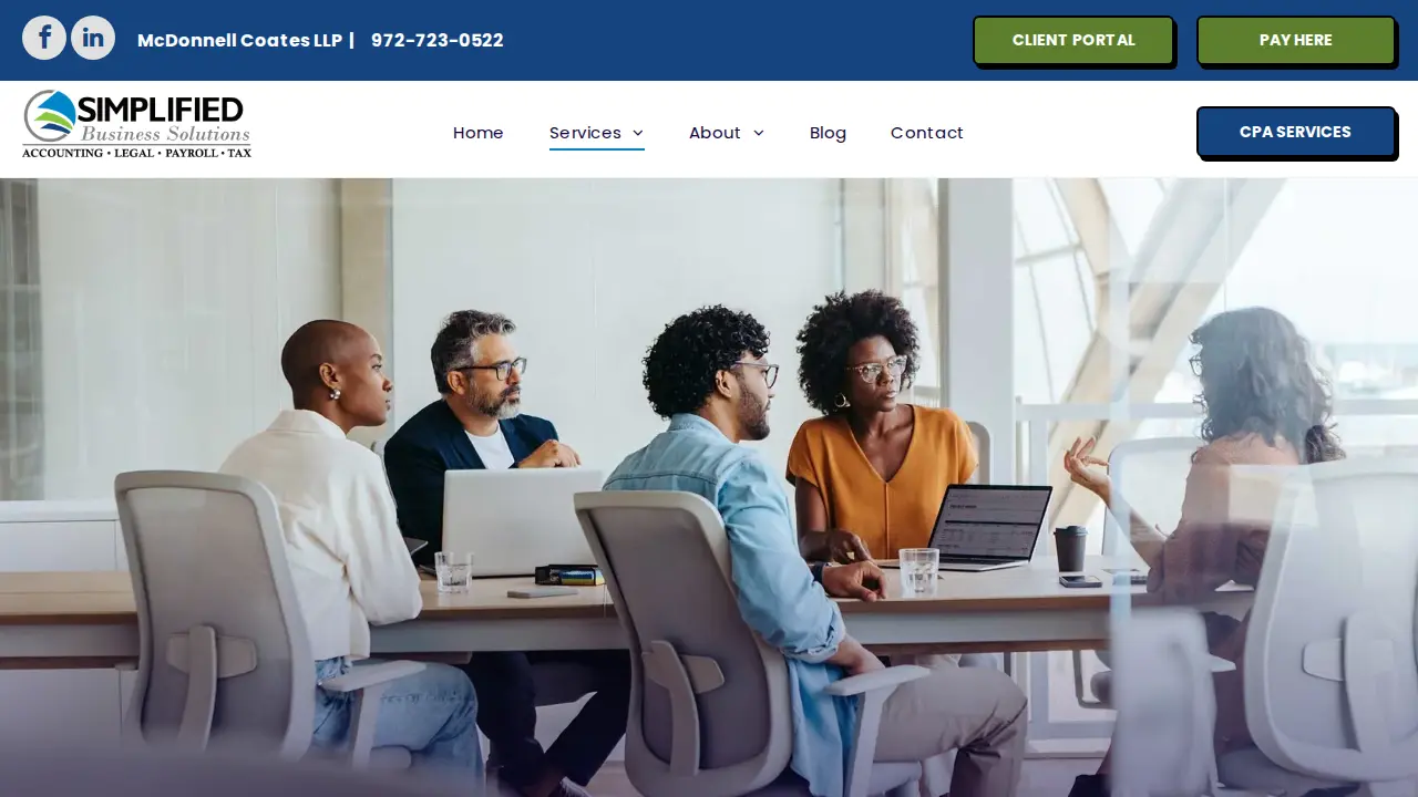 Simplified Business Solutions - Law page