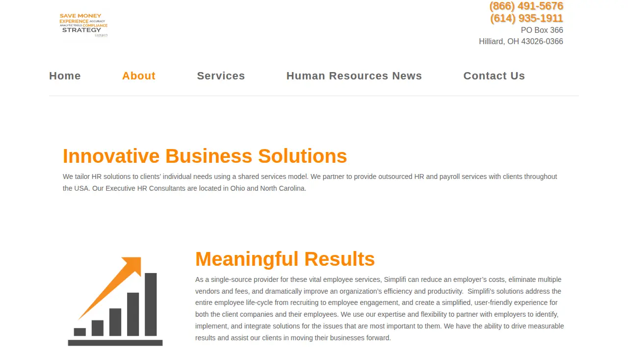 Simplifi HR Solutions page