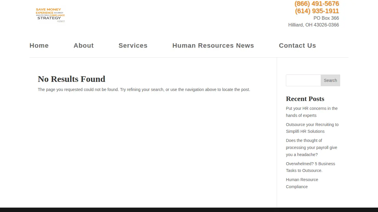 Simplifi HR Solutions page