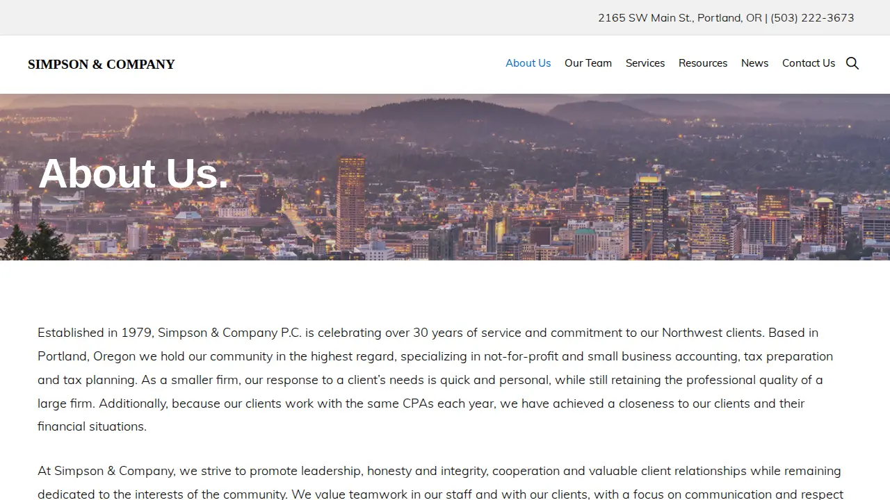 Simpson & Co page
