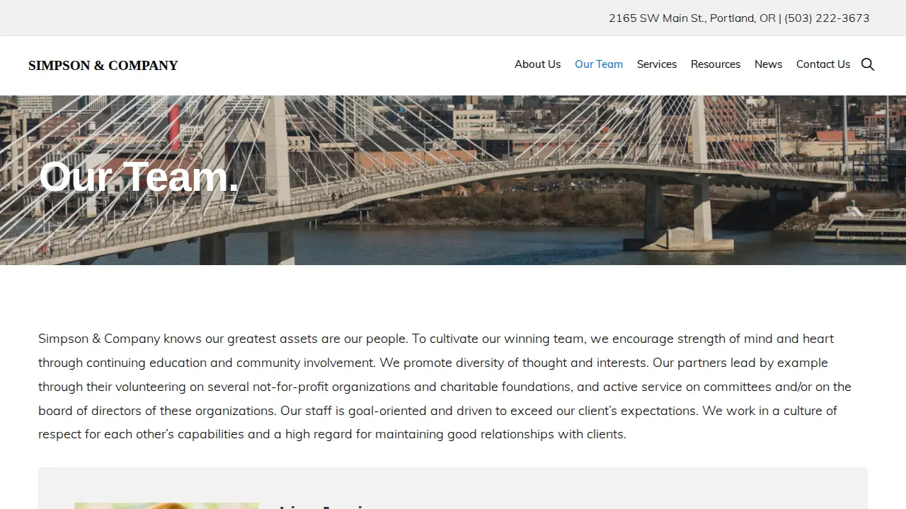 Simpson & Co page