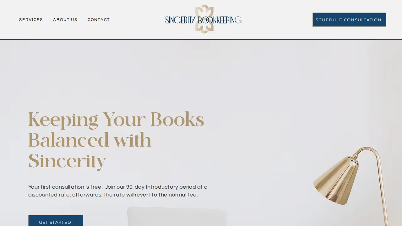 Sincerity Bookkeeping website