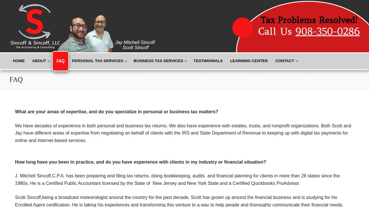 Sincoff & Sincoff, LLC page