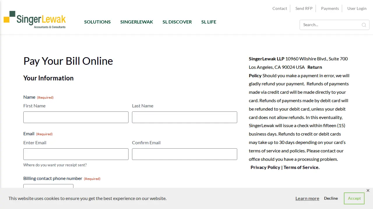 SingerLewak, LLP page