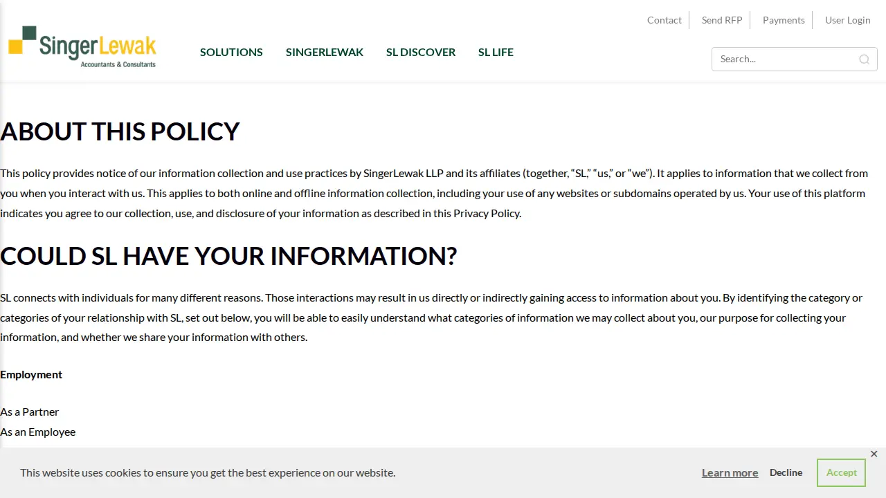SingerLewak, LLP page