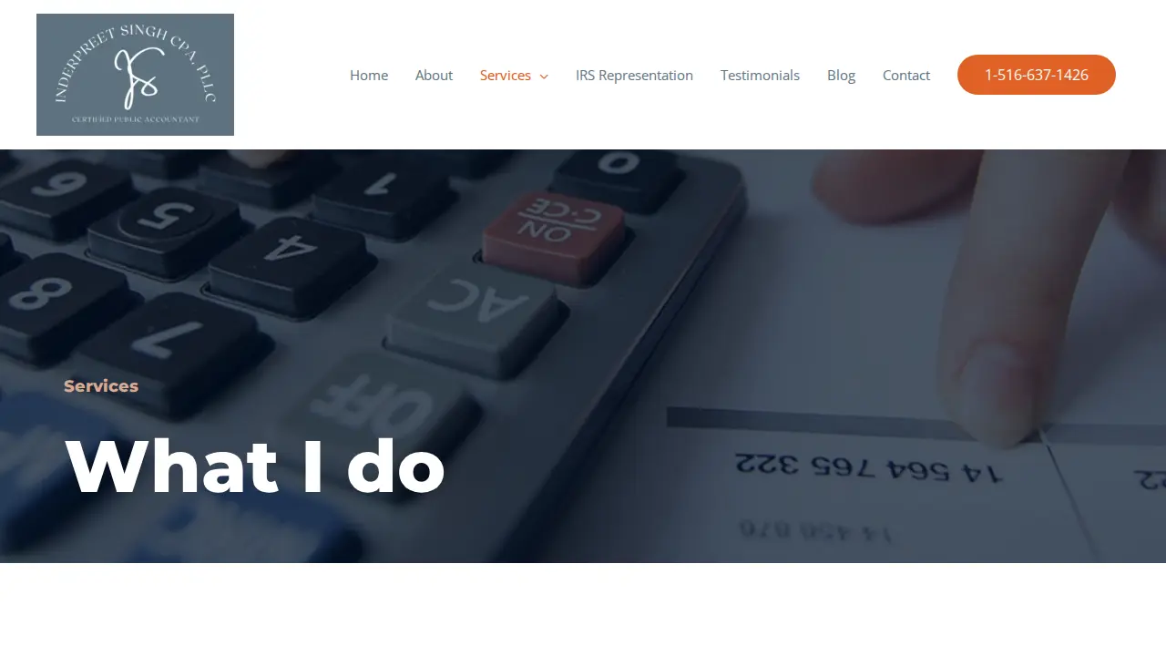 Inderpreet Singh- Certified Public Accountant NYC page