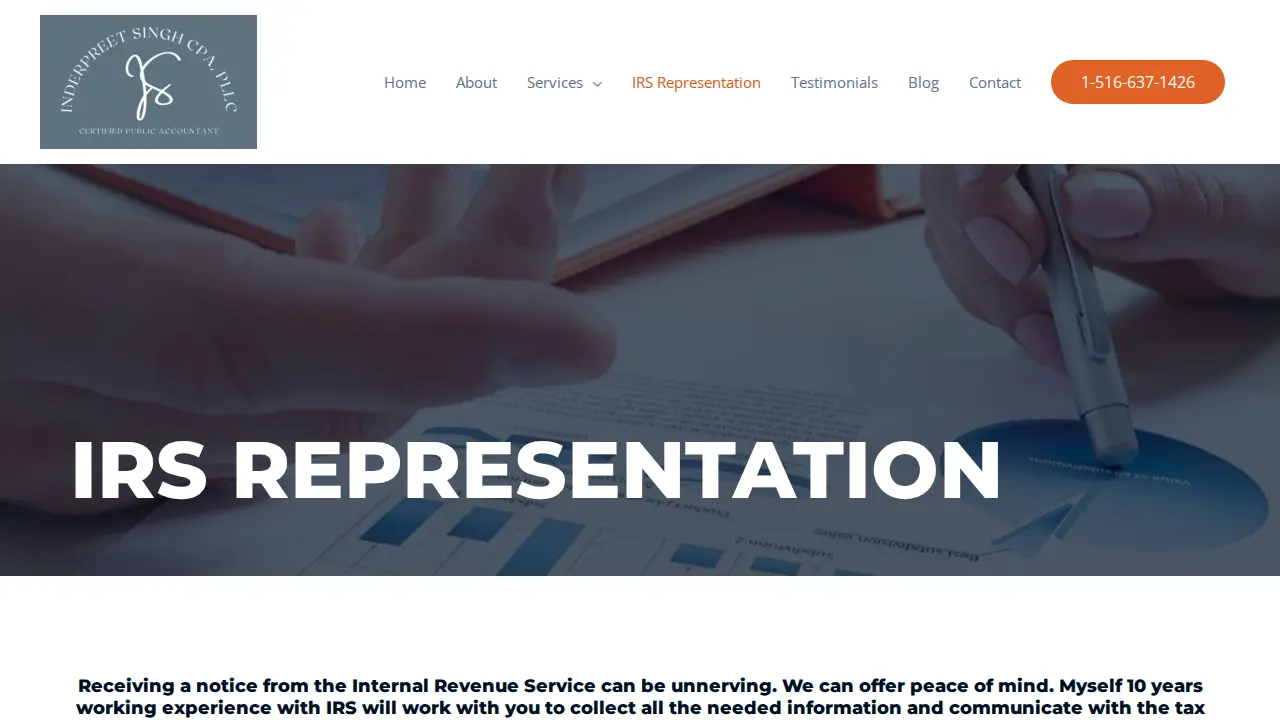 Inderpreet Singh- Certified Public Accountant NYC page