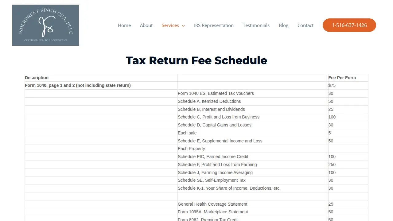Inderpreet Singh- Certified Public Accountant NYC page