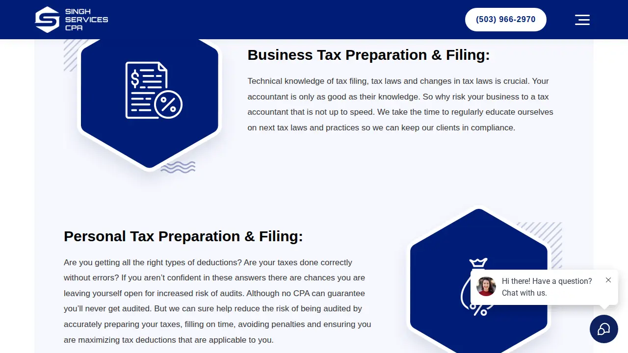 Singh Services CPA PC page