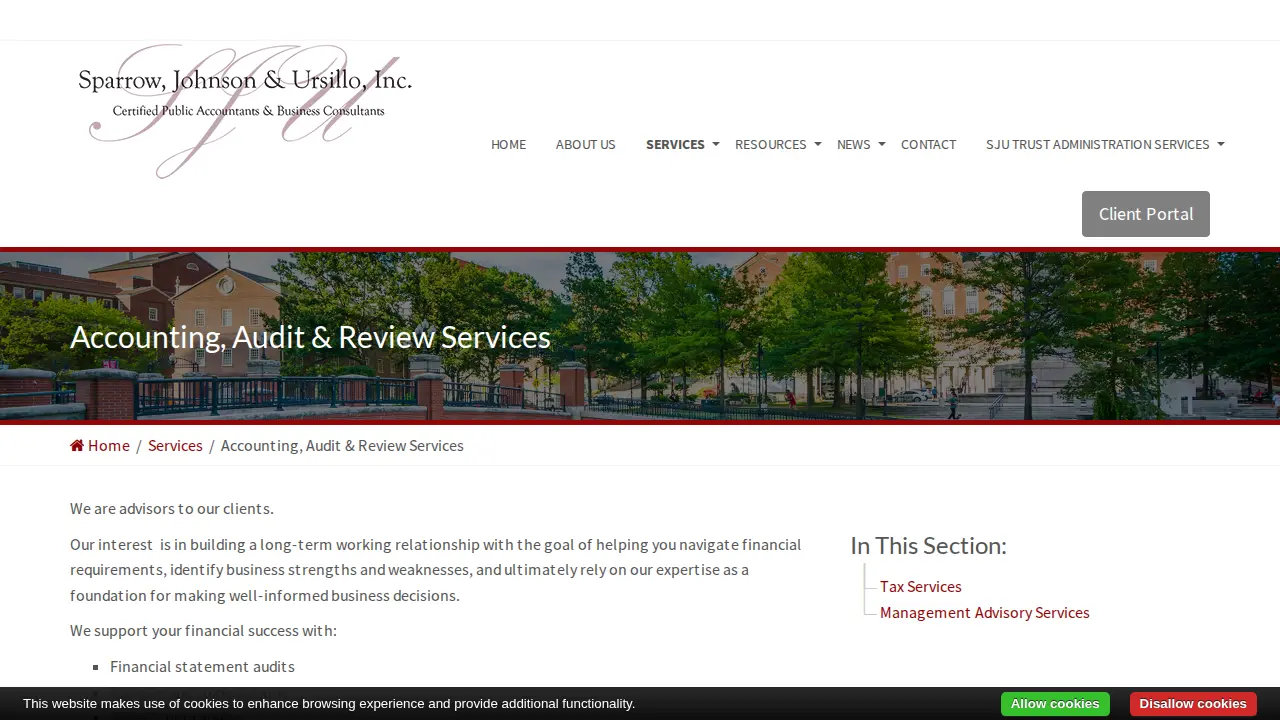 Sparrow Johnson & Ursillo Inc page