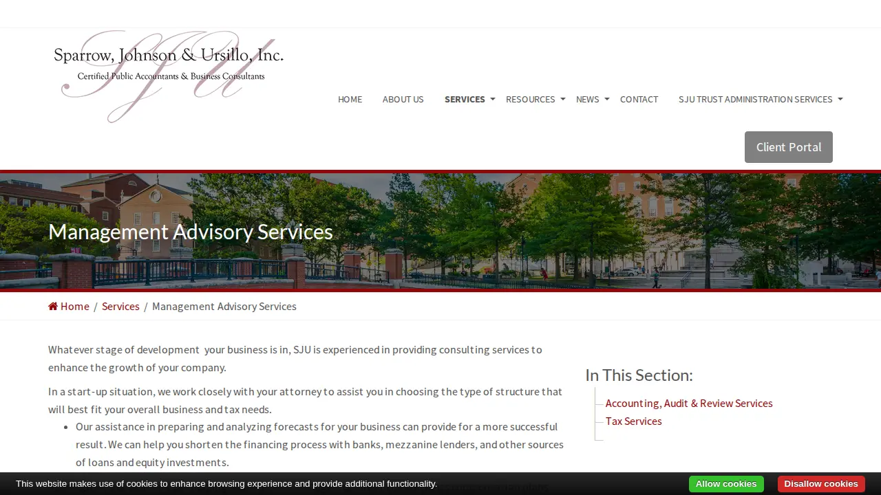 Sparrow Johnson & Ursillo Inc page
