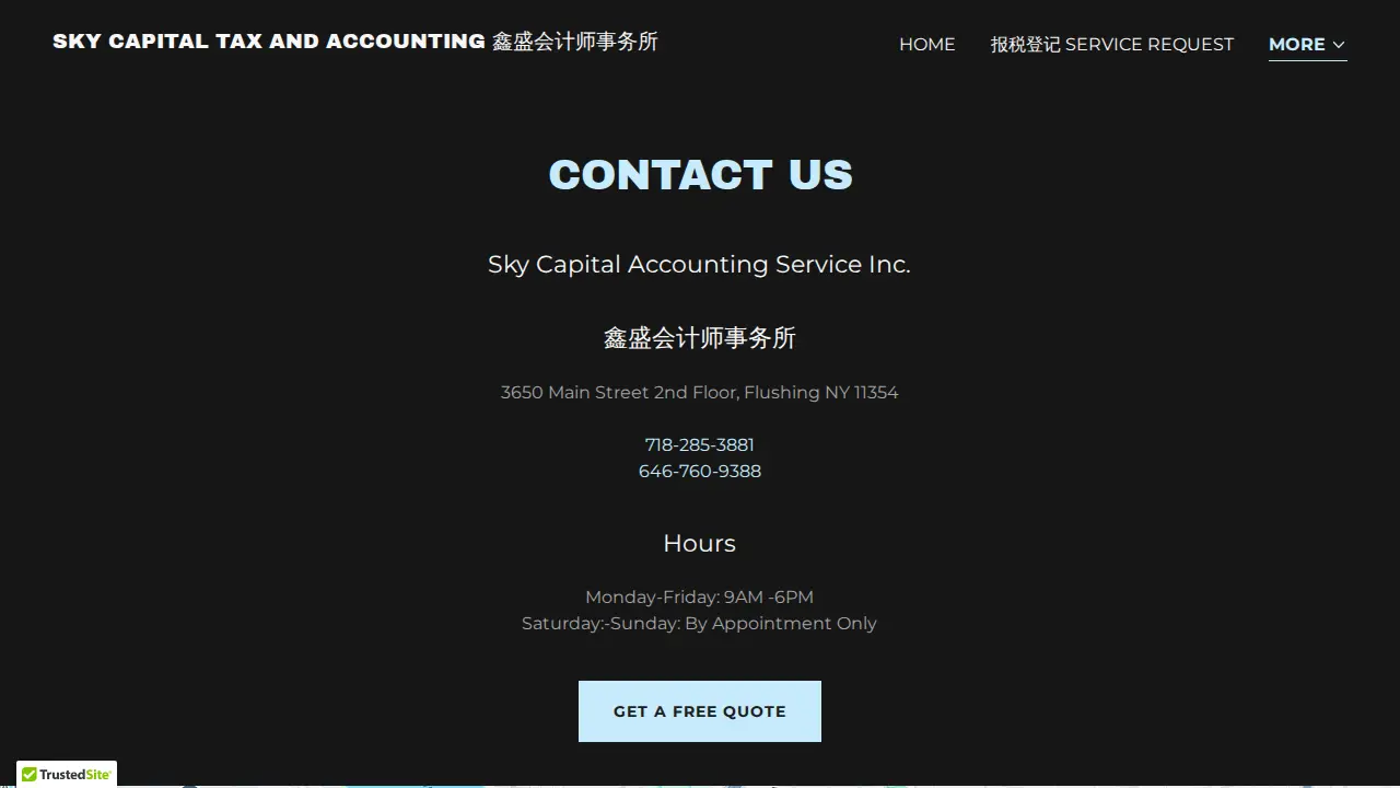 Sky Capital Accounting Service, Inc. page
