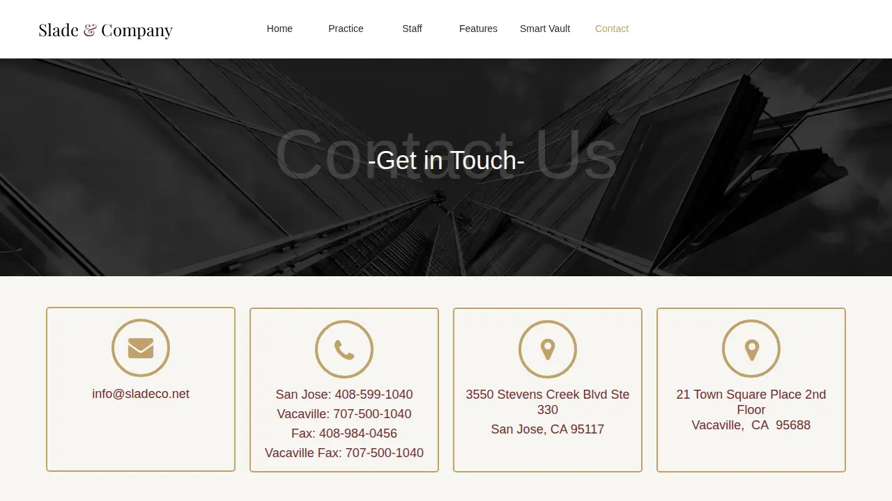 Slade & Company page