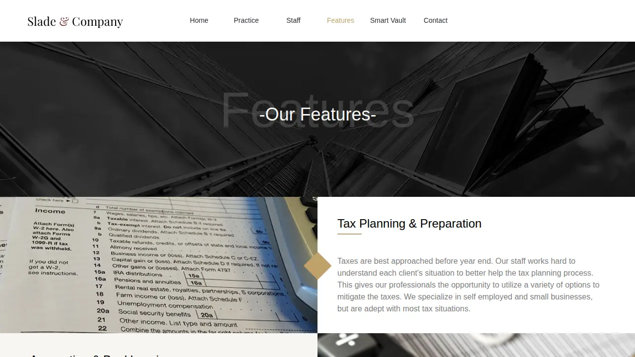 Slade & Company page