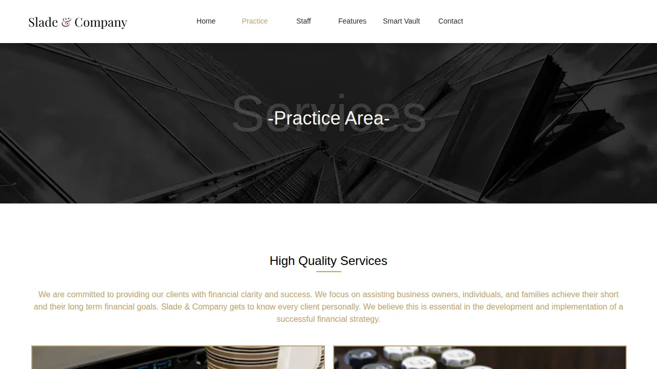 Slade & Company page