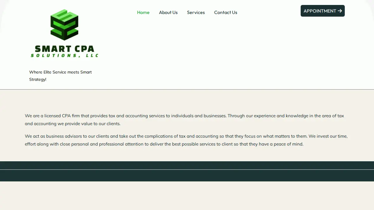 Smart CPA Solutions website