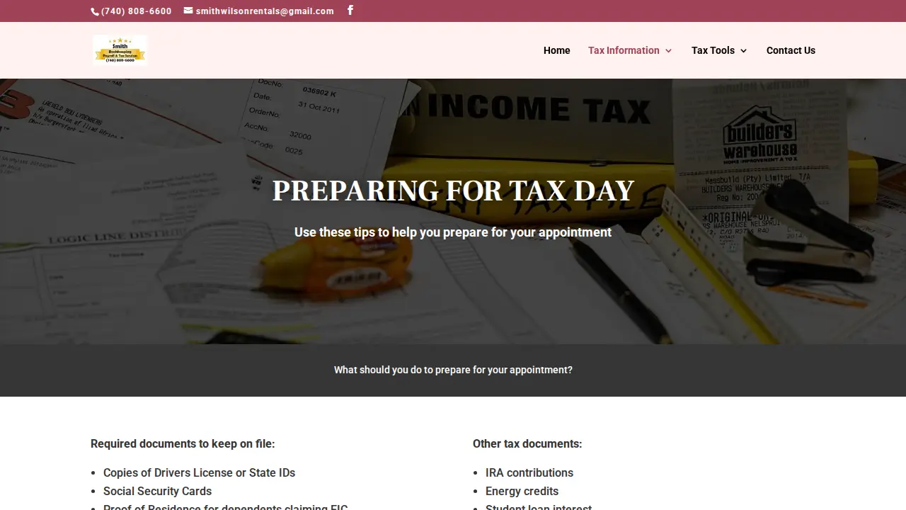 Smith Bookkeeping, Payroll & Tax Services LLC page