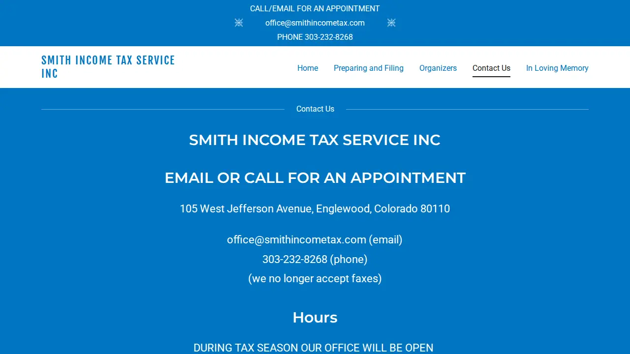 Smith Income Tax Service, Inc. page