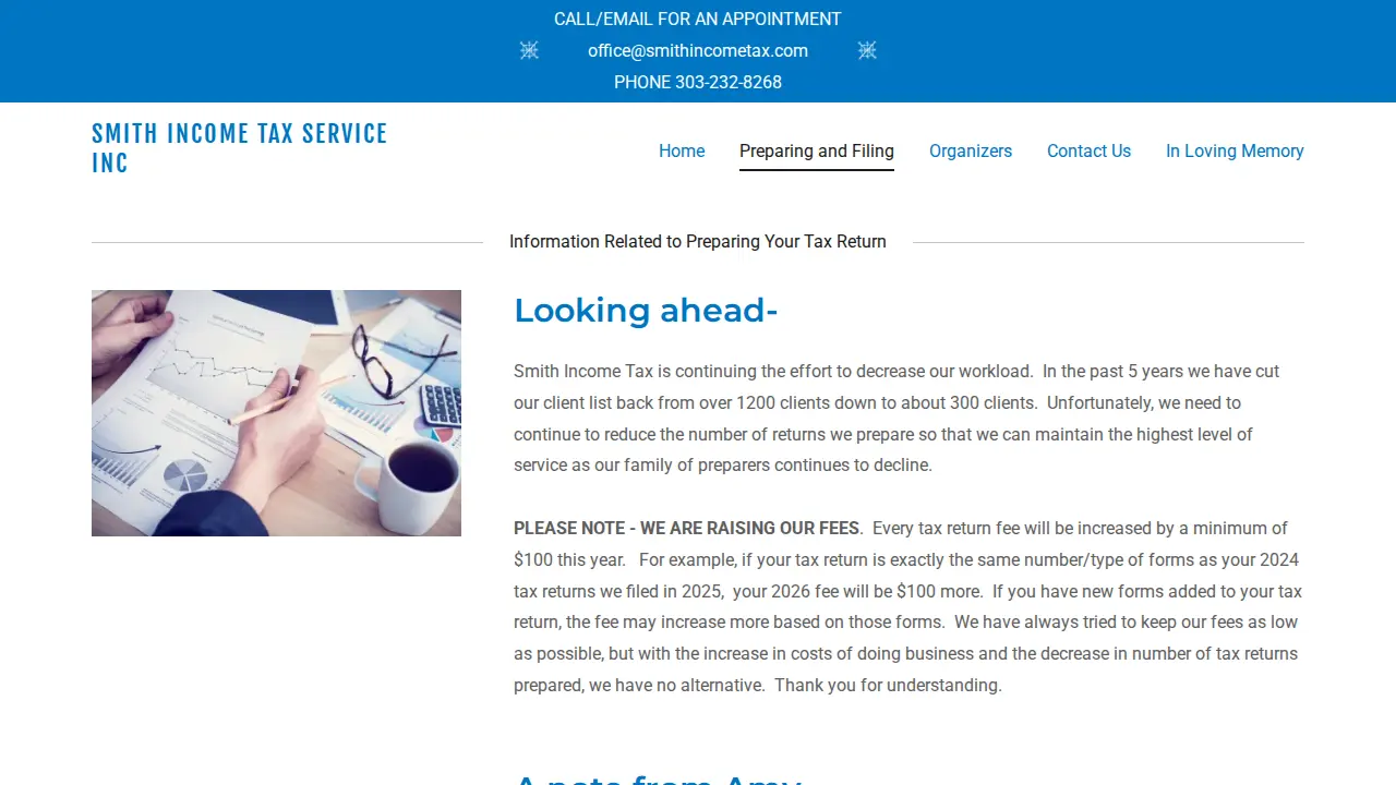 Smith Income Tax Service, Inc. page