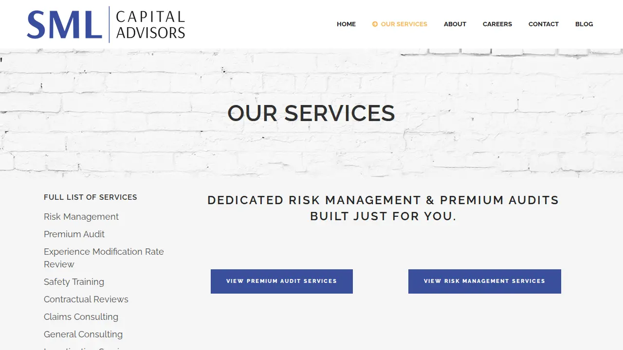 SML Capital Advisors page