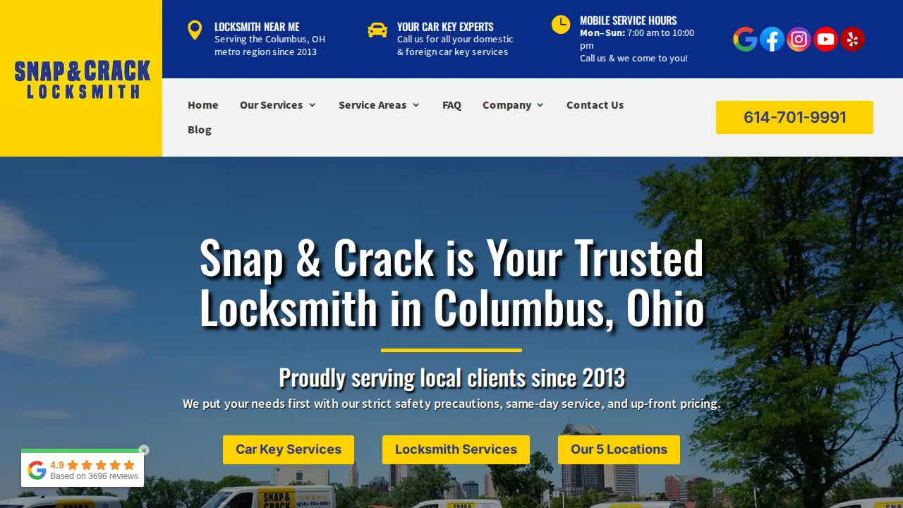 Snap & Crack Locksmith website