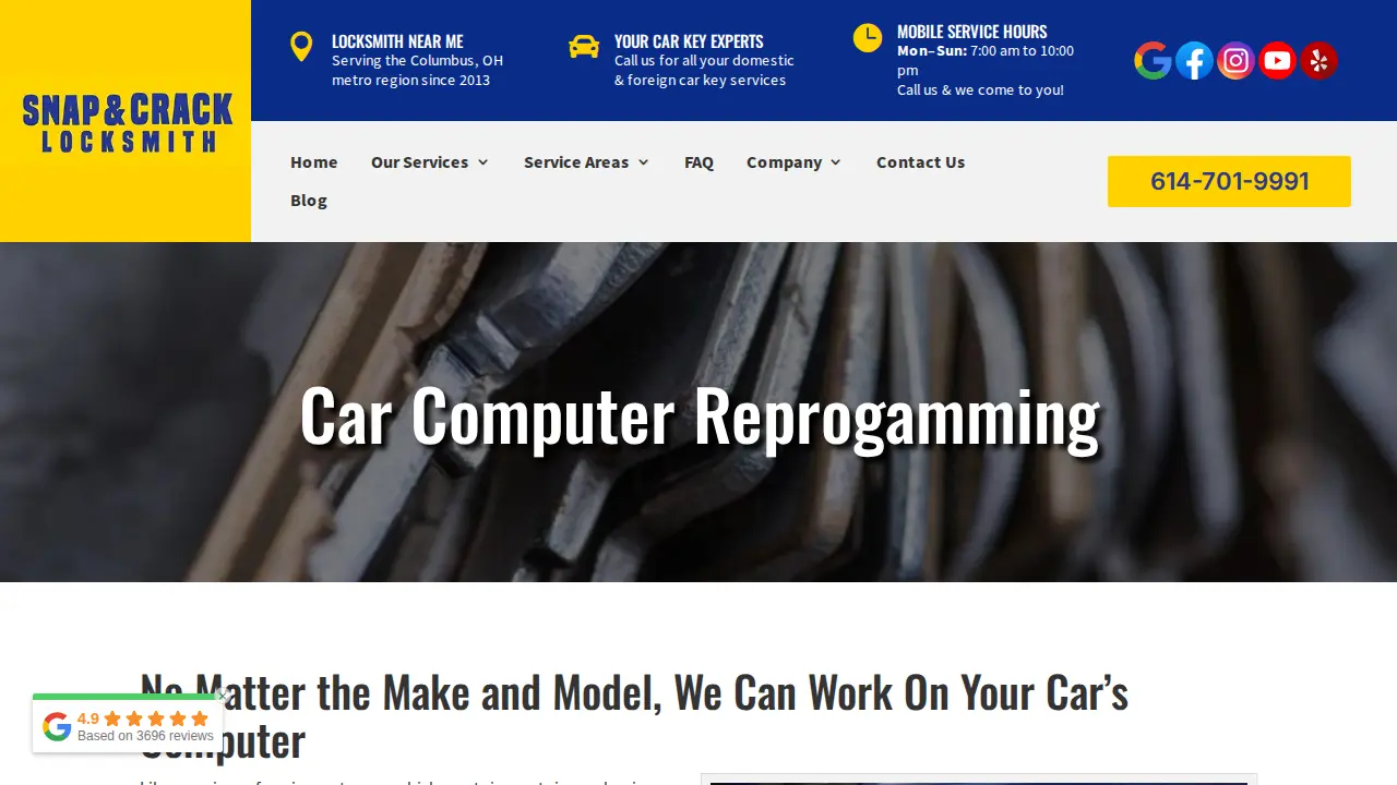 Snap & Crack Locksmith page