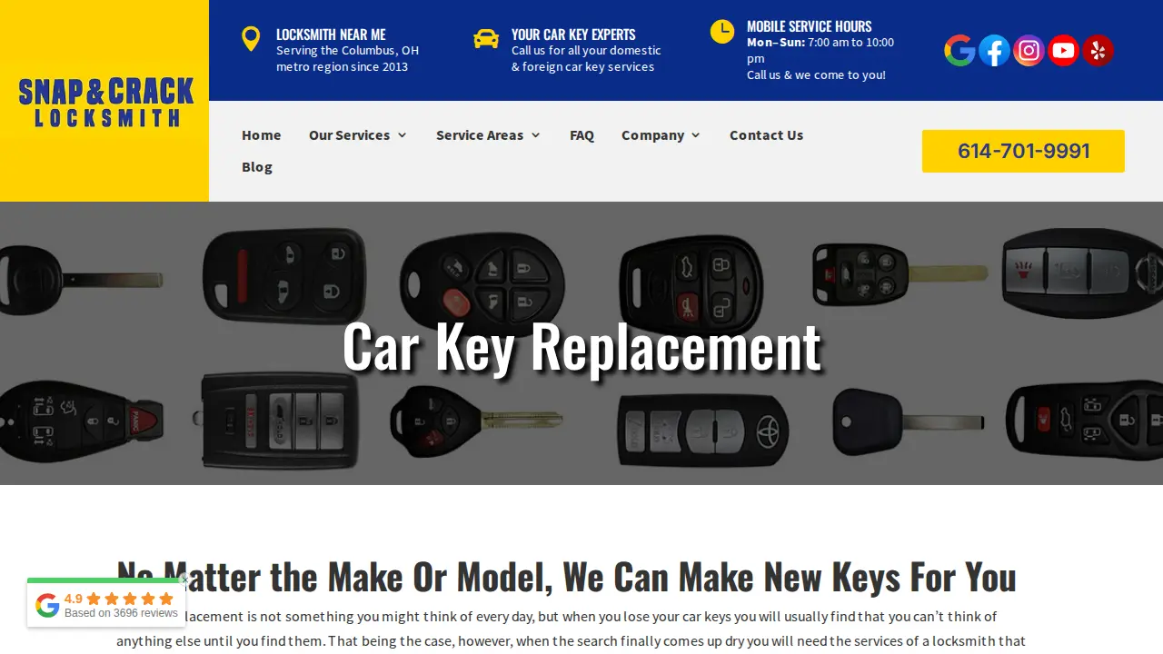 Snap & Crack Locksmith page