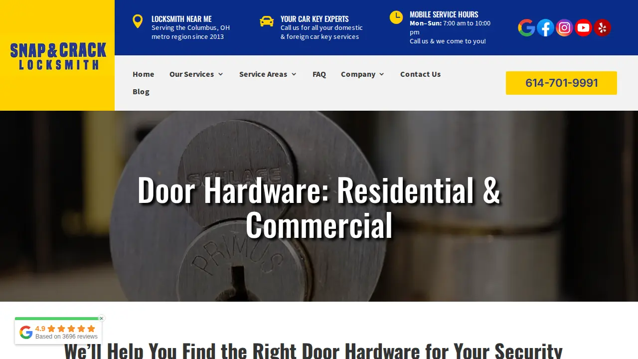 Snap & Crack Locksmith page