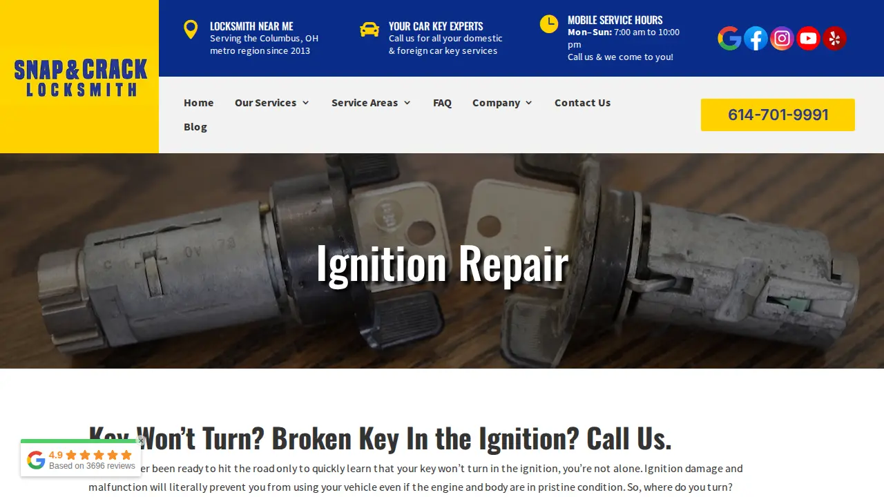 Snap & Crack Locksmith page