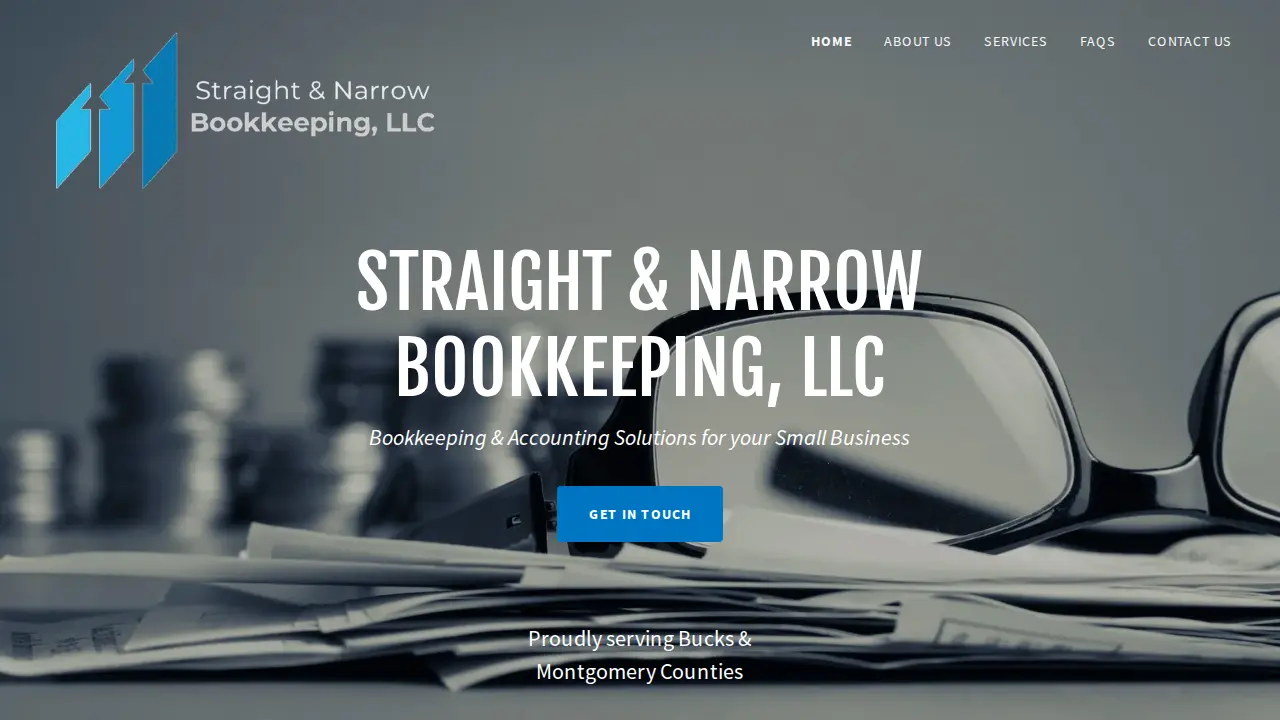 Straight & Narrow Bookkeeping, LLC website