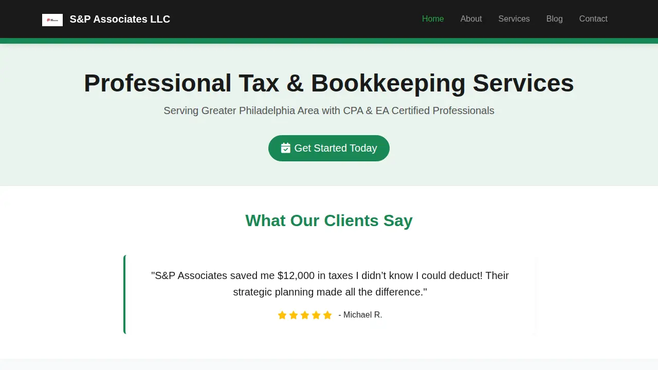 S&P Associates LLC page