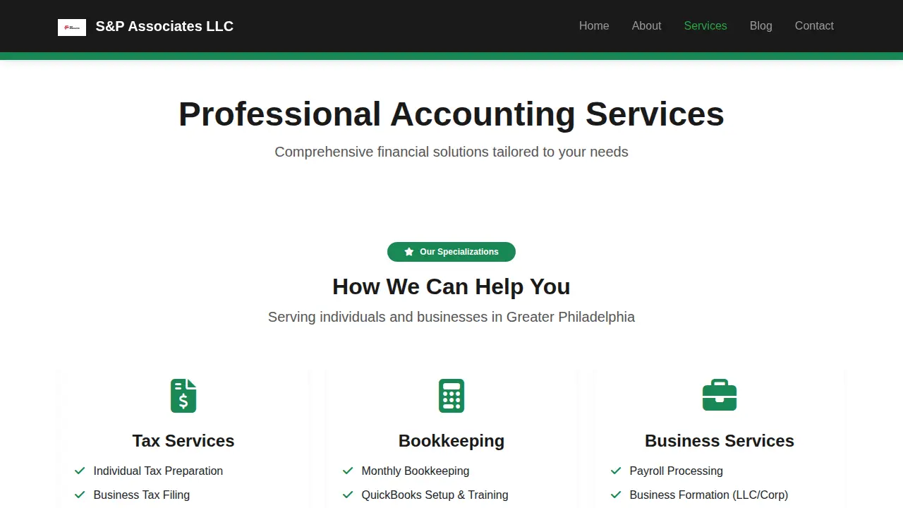 S&P Associates LLC page