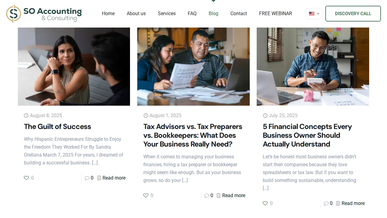 S.O Accounting & Consulting LLC page