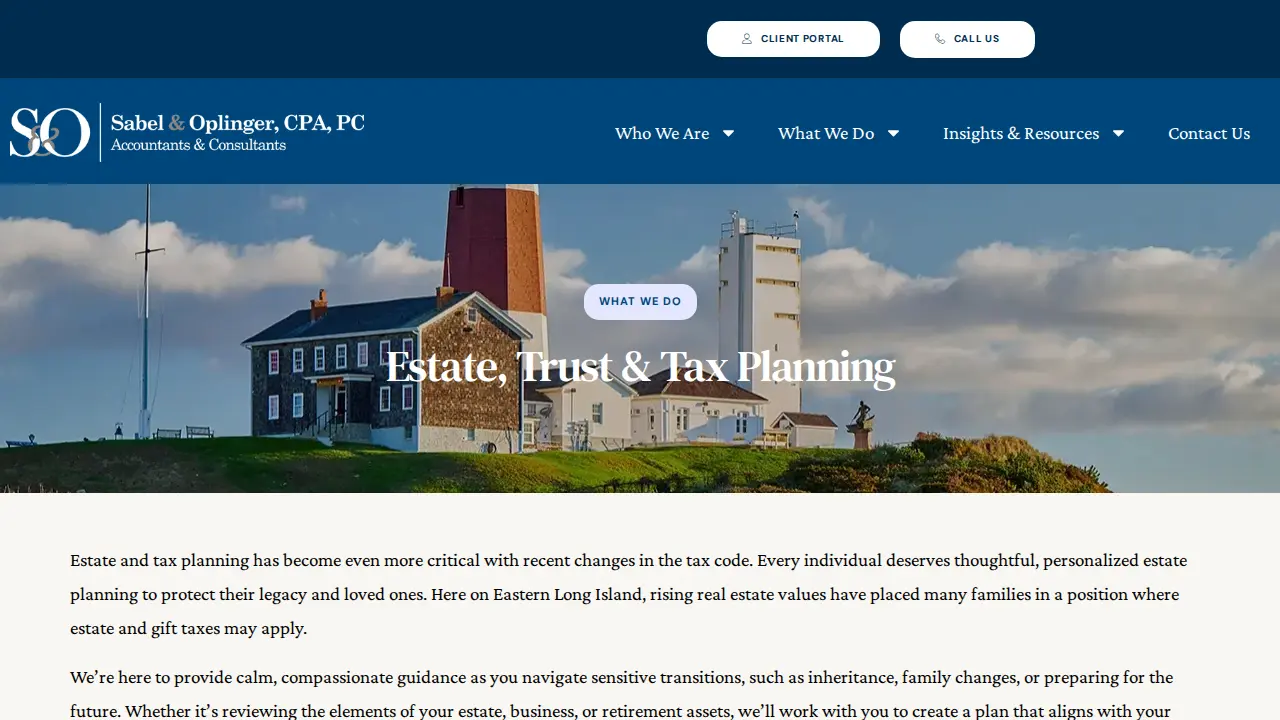 Sabel & Oplinger, CPA, PC page