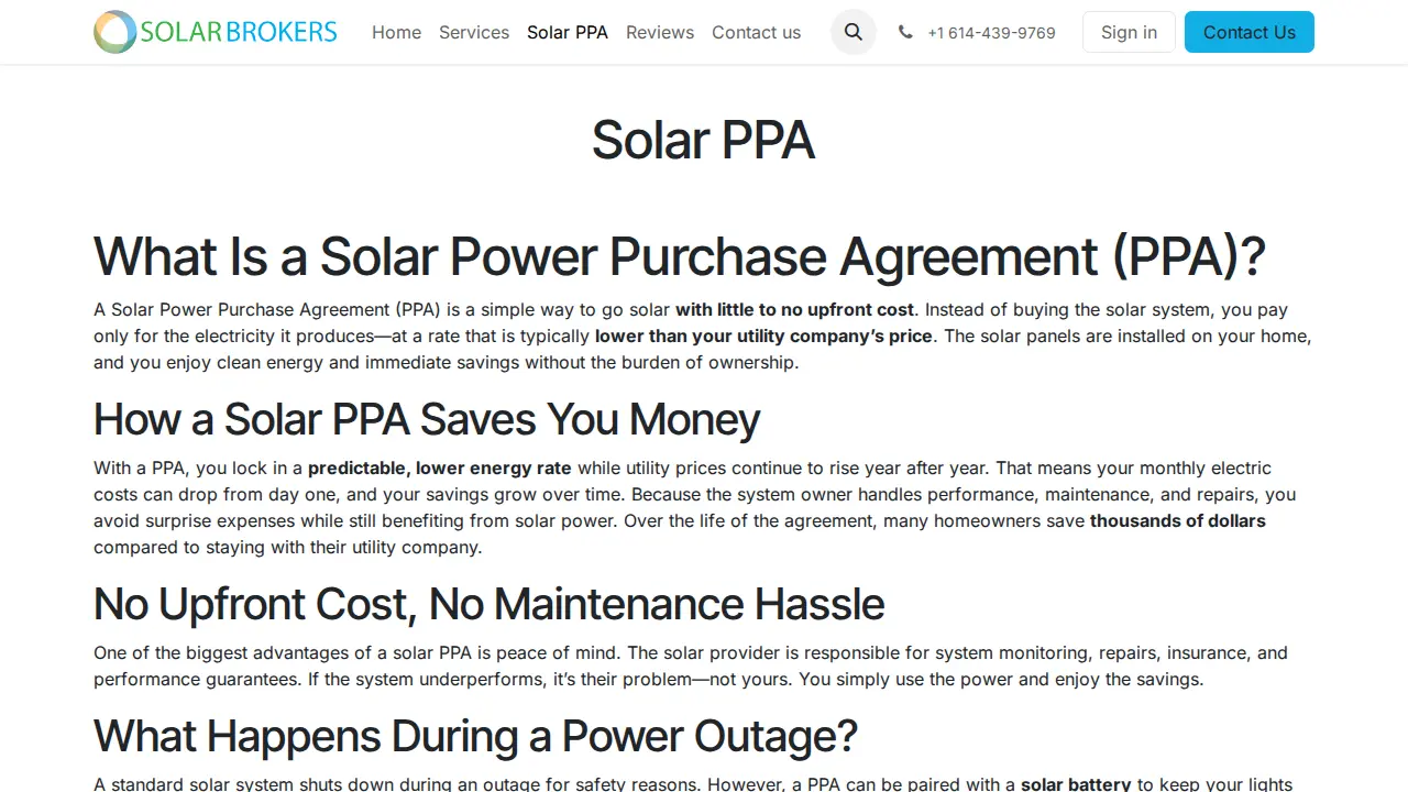 Solar Brokers page