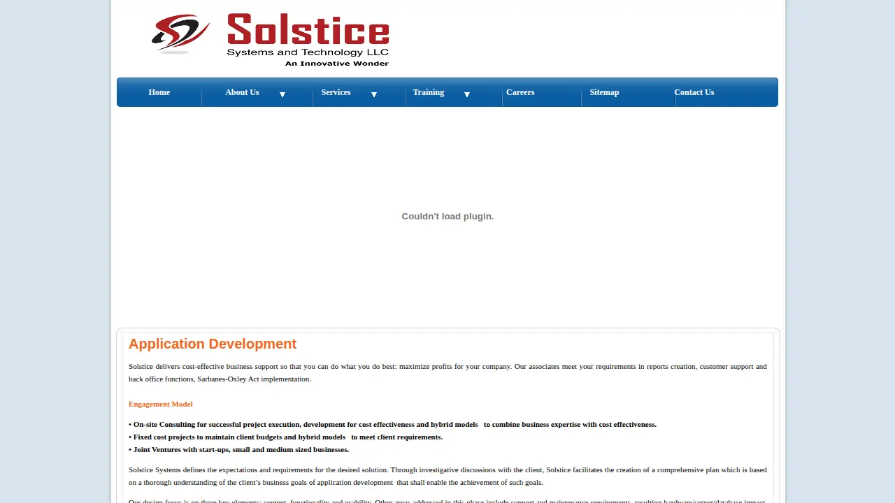 Solstice Systems page