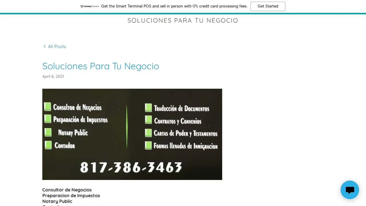 Income Tax Services , Soluciones Para Tu Negocio / Business Solutions / Over 25 yrs Experience page