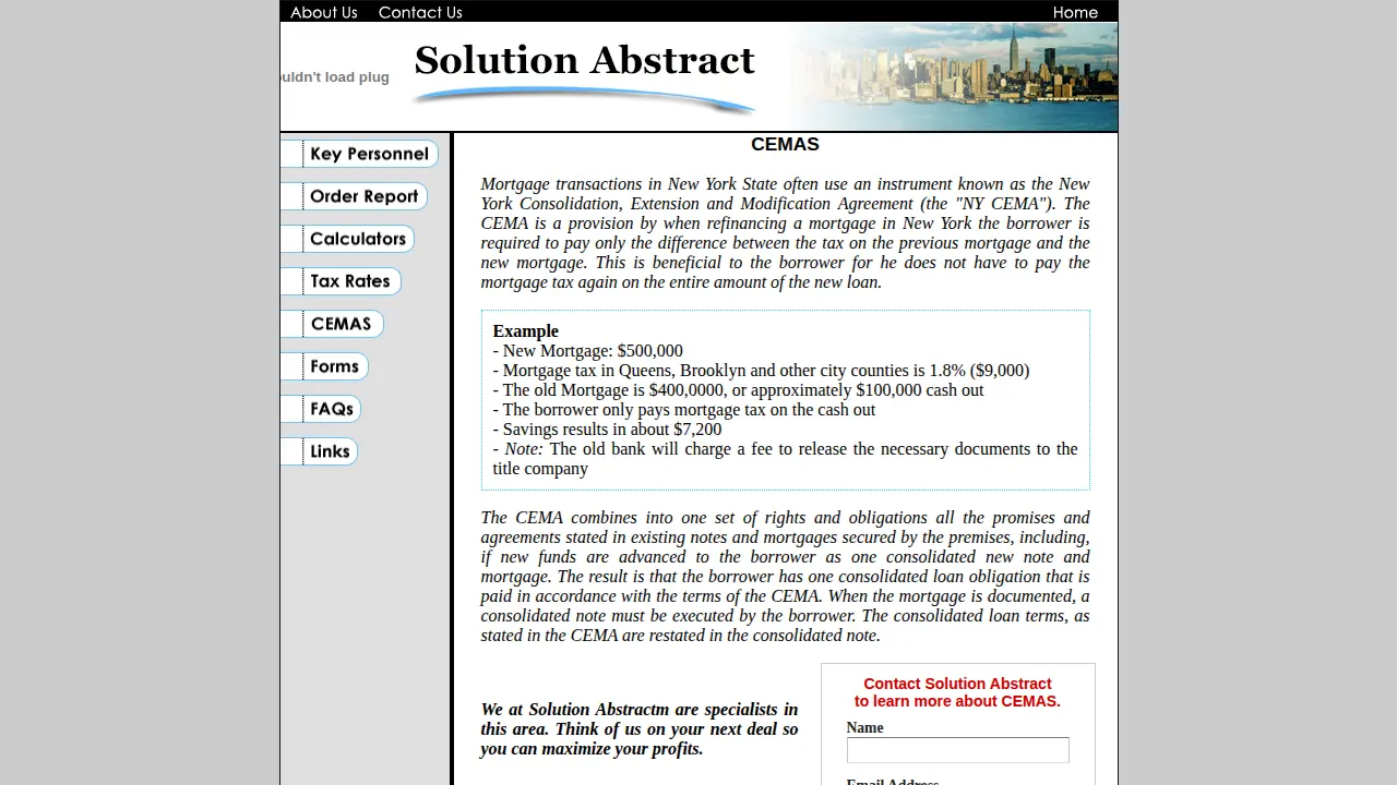Solution Abstract page